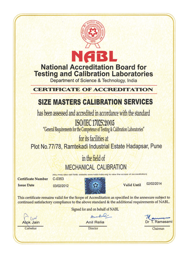 Our NABL Certificate